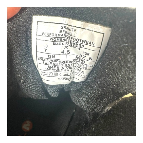 Merrell Women’s US 7 Granite Moab Boots Hiking Outdoors Camping Rugged J - Picture 7 of 12